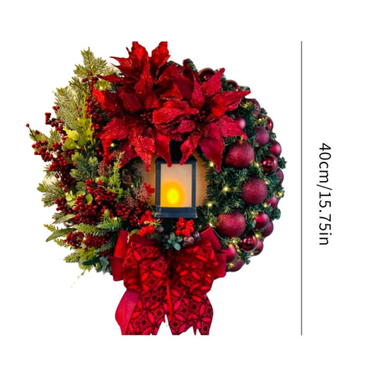 Christmas Wreath With Lamp God Jesus