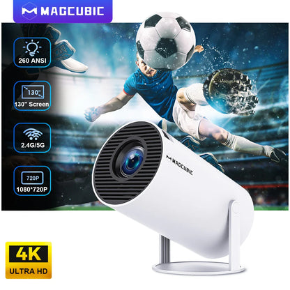 Portable Mini Projector Android 11 4K HY300 Dual Wi-fi BT5.0 Cinema Outdoor