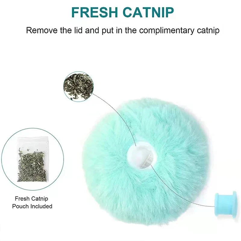 Interactive Plush Cat Toy Ball