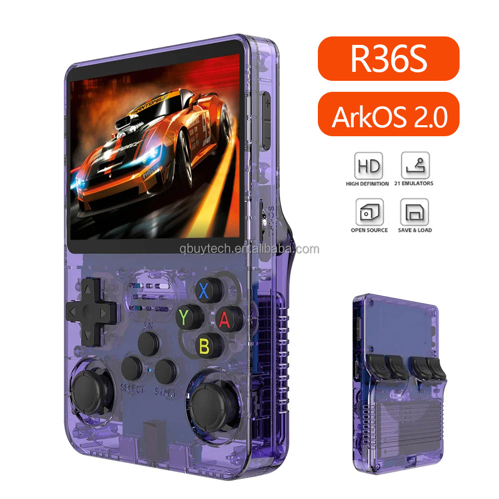 R36S Retro Handheld Game Console - Grey